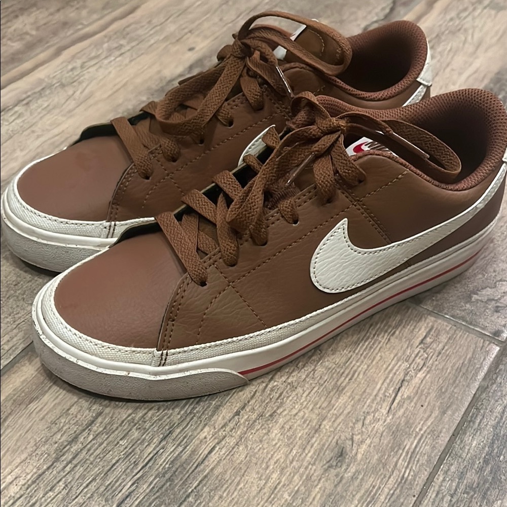 Nike Brown and White Women's Sneakers
